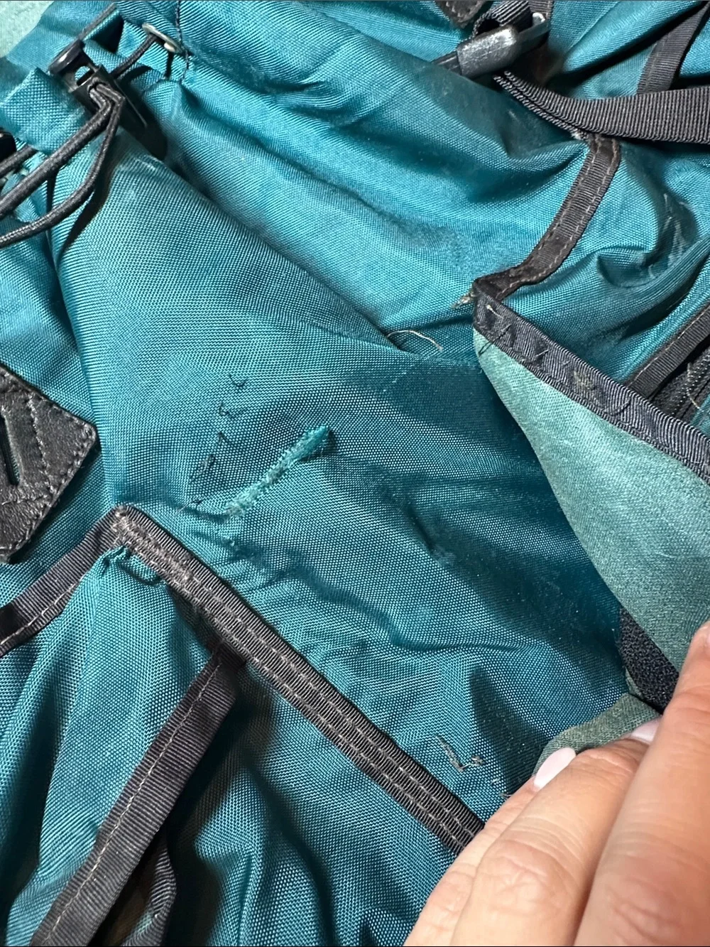Vintage LL BEAN Rucksack Back Pack Leather Bottom